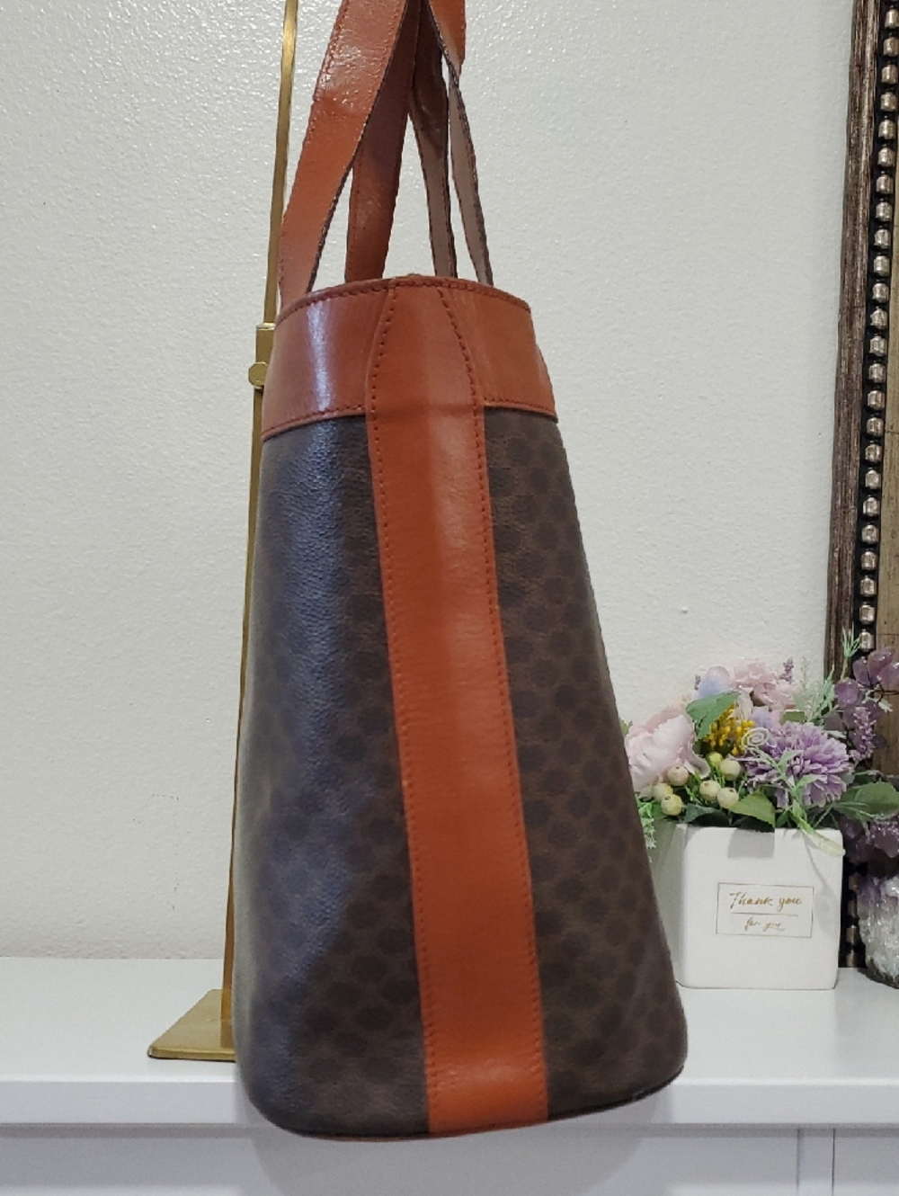 🇮🇹Vintage Celine Brown Macadam Triomphe Large Tote Bag🤎 - Picture 7 of 16
